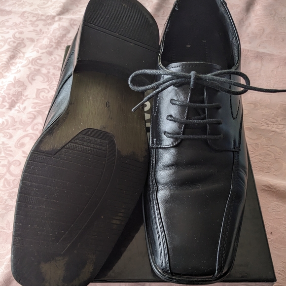 Calden Tall Men Shoes Black Leather - Picture 4 of 6